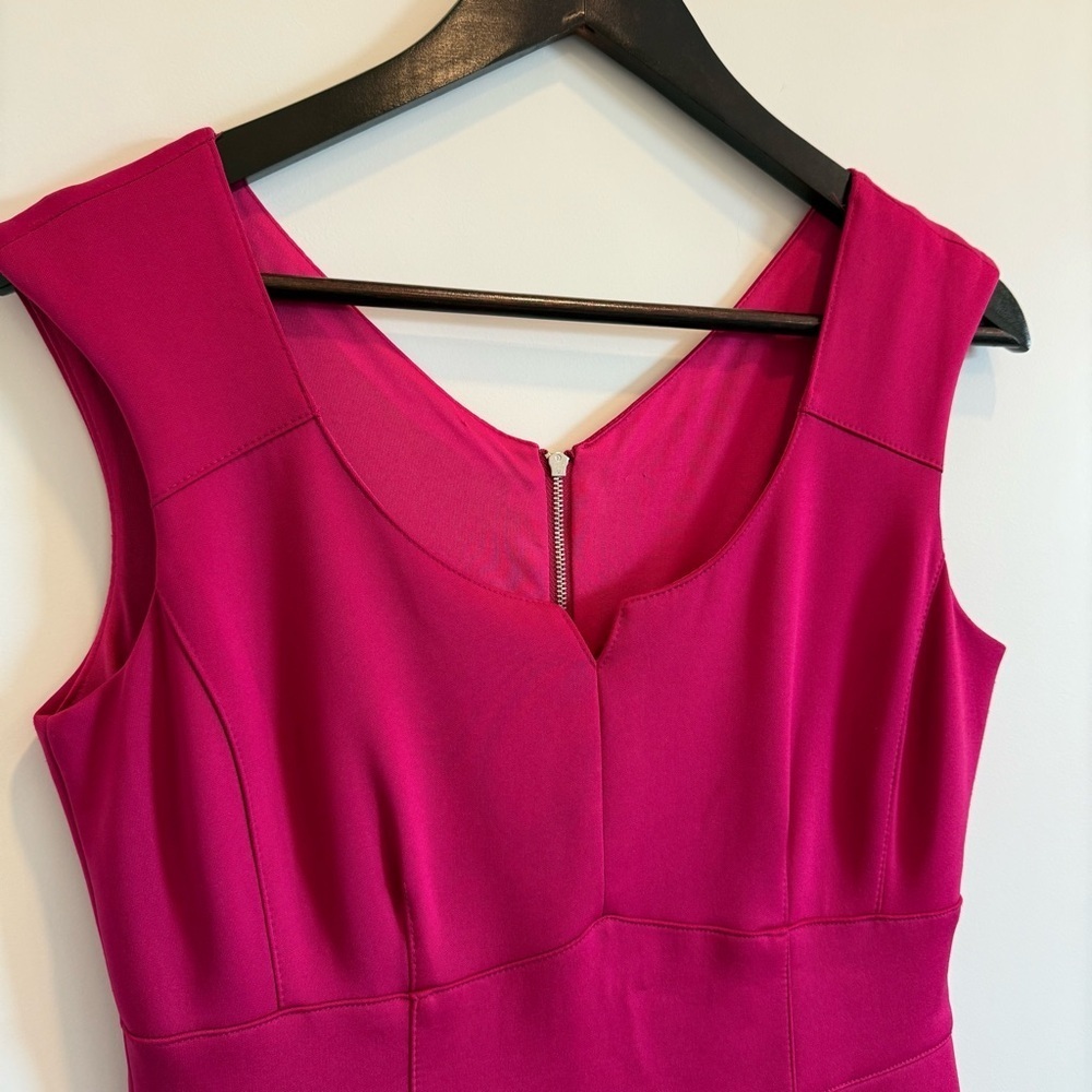 Magenta Pink Sweetheart Neckline Mini Dress Size 10 - Picture 7 of 11